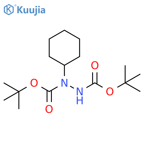 1,2-Hydrazinedicarboxylic acid, 1-cyclohexyl-, bis(1,1-dimethylethyl)ester structure