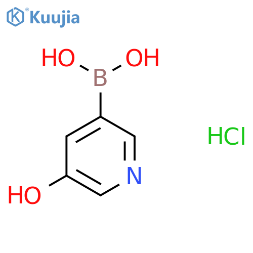 5-Hydroxypyridine-3-boronic acid hyrdochloride structure
