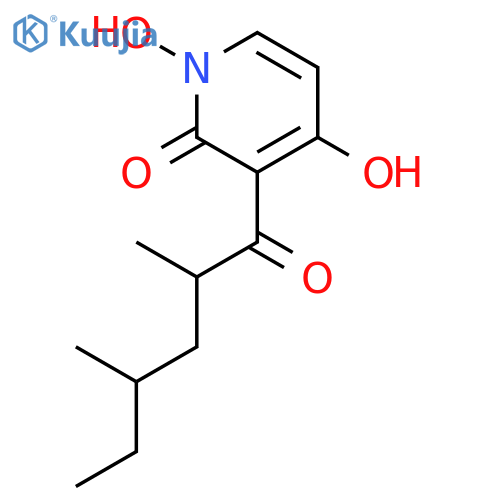 2(1H)-Pyridinone, 3-(2,4-dimethyl-1-oxohexyl)-1,4-dihydroxy- structure