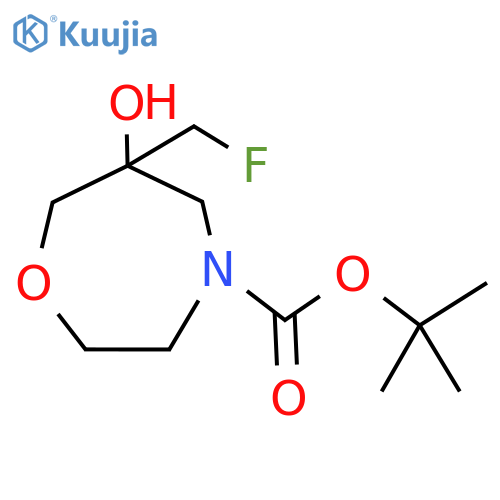 tert-butyl 6-(fluoromethyl)-6-hydroxy-1,4-oxazepane-4-carboxylate structure