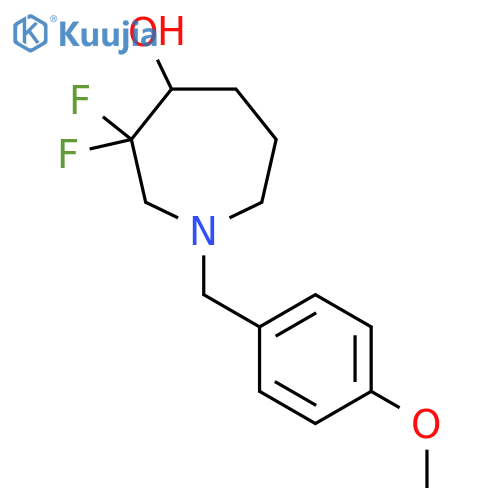 3,3-Difluoro-1-[(4-methoxyphenyl)methyl]azepan-4-ol structure
