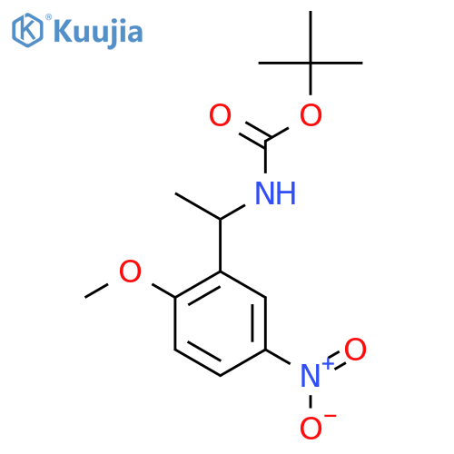 tert-butyl N-[1-(2-methoxy-5-nitrophenyl)ethyl]carbamate structure