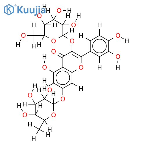Quercetol 3-Glucoside 7-Rhamnoside structure