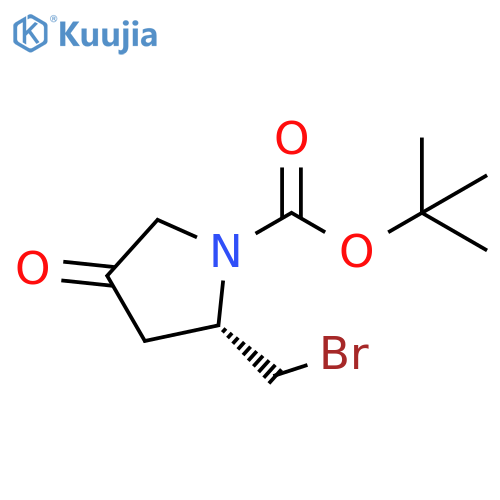 tert-butyl (2S)-2-(bromomethyl)-4-oxopyrrolidine-1-carboxylate structure