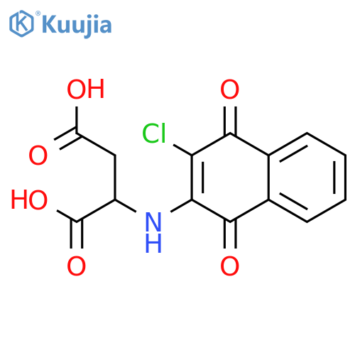 N-(3-chloro-1,4-dioxo-1,4-dihydronaphthalen-2-yl)-L-aspartic acid structure
