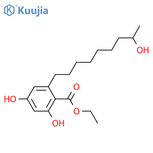 2,4-Dihydroxy-6-(8-hydroxynonyl)benzoic acid; (ξ)-form, Et ester structure