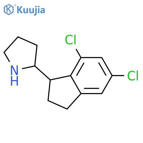 2-(5,7-Dichloro-2,3-dihydro-1H-inden-1-yl)pyrrolidine structure