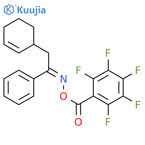Ethanone, 2-(2-cyclohexen-1-yl)-1-phenyl-, O-(2,3,4,5,6-pentafluorobenzoyl)oxime structure