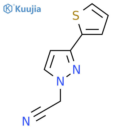 2-(3-(Thiophen-2-yl)-1H-pyrazol-1-yl)acetonitrile structure