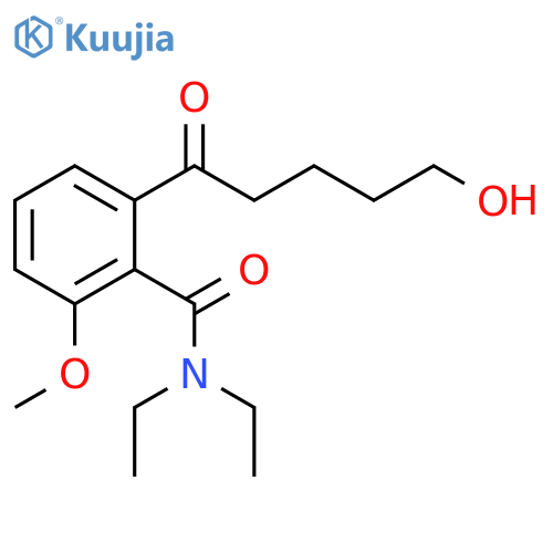 Benzamide, N,N-diethyl-2-(5-hydroxy-1-oxopentyl)-6-methoxy- structure