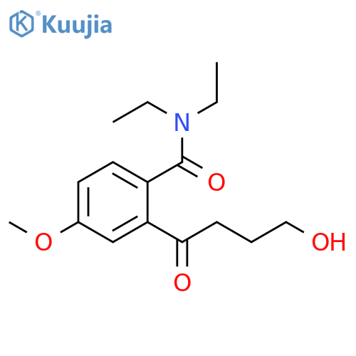 Benzamide, N,N-diethyl-2-(4-hydroxy-1-oxobutyl)-4-methoxy- structure