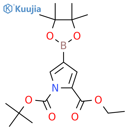 1-Tert-Butyl 2-ethyl 4-(4,4,5,5-tetramethyl-1,3,2-dioxaborolan-2-yl)-1H-pyrrole-1,2-dicarboxylate structure