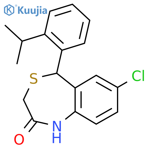 7-Chloro-1,5-dihydro-5-2-(1-methylethyl)phenyl-4,1-benzothiazepin-2(3H)-one structure