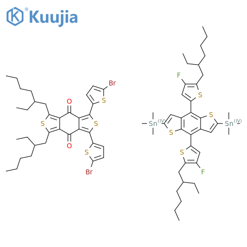 4H,8H-Benzo[1,2-c:4,5-c inverted exclamation marka]dithiophene-4,8-dione, 1,3-bis(5-bromo-2-thienyl)-5,7-bis(2-ethylhexyl)-, polymer with 1,1 inverted exclamation marka-[4,8-bis[5-(2-ethylhexyl)-4-fluoro-2-thienyl]benzo[1,2-b:4,5-b inverted exclamation marka]dithiophene-2,6-diyl]bis[1,1,1-trimethylstannane] structure
