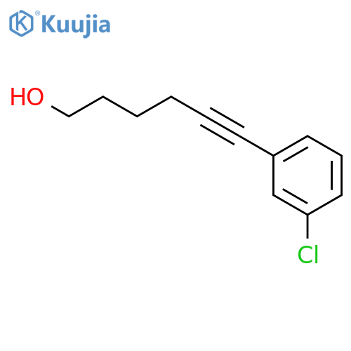 5-Hexyn-1-ol, 6-(3-chlorophenyl)- structure
