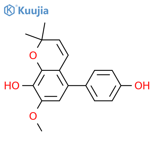 5-(4-Hydroxyphenyl)-2,2-dimethyl-2H-1-benzopyran-7,8-diol; 7-Me ether structure