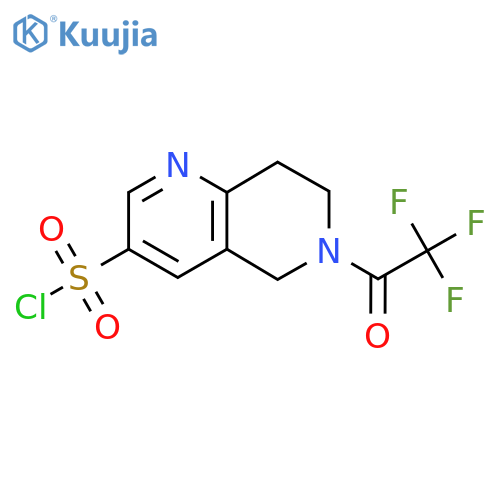 6-(2,2,2-Trifluoroacetyl)-5,6,7,8-tetrahydro-1,6-naphthyridine-3-sulfonyl chloride structure