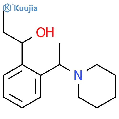 Benzenemethanol, α-ethyl-2-[(1R)-1-(1-piperidinyl)ethyl]-, (αR)- structure