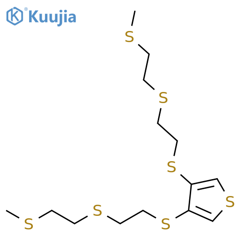 Thiophene, 3,4-bis[[2-[[2-(methylthio)ethyl]thio]ethyl]thio]- structure