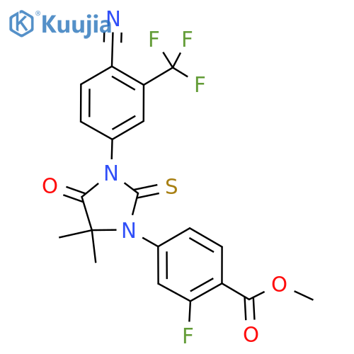 Methyl 4-(3-(4-cyano-3-(trifluoromethyl)phenyl)-5,5-dimethyl-4-oxo-2-thioxoimidazolidin-1-yl)-2-fluorobenzoate structure