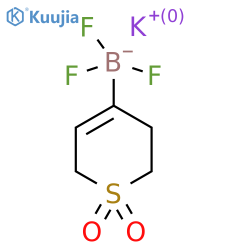potassium (1,1-dioxo-3,6-dihydro-2H-1lambda6-thiopyran-4-yl)trifluoroboranuide structure