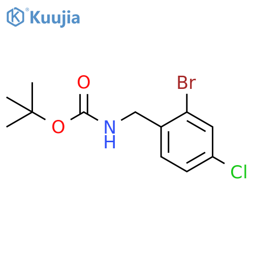 Carbamic acid, N-[(2-bromo-4-chlorophenyl)methyl]-, 1,1-dimethylethyl ester structure