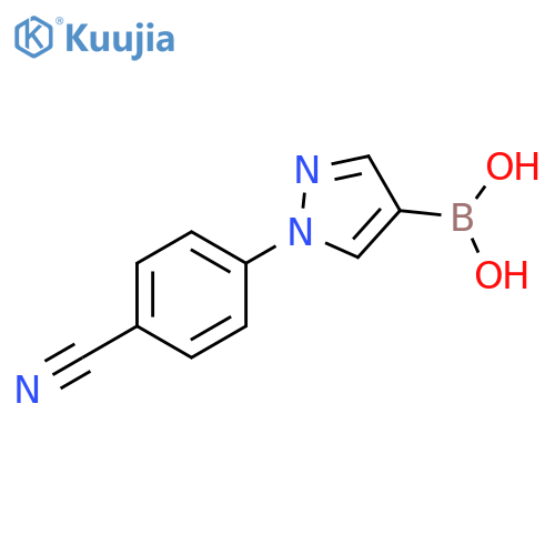 1-(4-Cyanophenyl)-1H-pyrazole-4-boronic acid structure