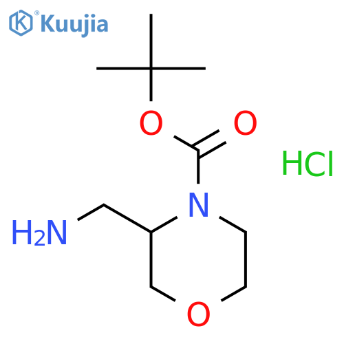 Tert-Butyl 3-(aminomethyl)morpholine-4-carboxylate hydrochloride structure