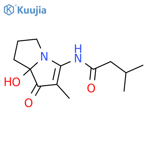 3-Amino-5,6,7,7a-tetrahydro-7a-hydroxy-2-methyl-1H-pyrrolizin-1-one; (ξ)-form, 3-N-(3-Methylbutanoyl) structure