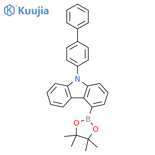 9-Biphenyl-4-yl-4-(4,4,5,5-tetramethyl-[1,3,2]dioxaborolan-2-yl)-9H-carbazole structure
