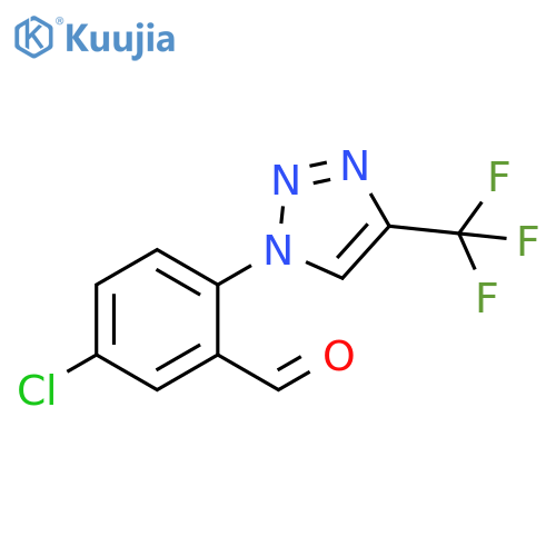 5-chloro-2-[4-(trifluoromethyl)triazol-1-yl]benzaldehyde structure