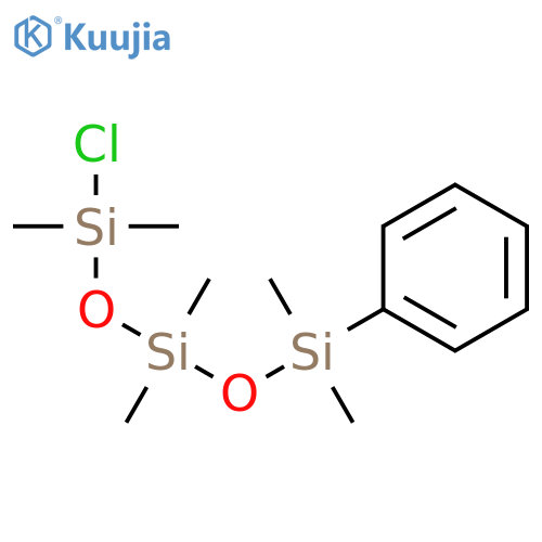 Trisiloxane, 1-chloro-1,1,3,3,5,5-hexamethyl-5-phenyl- structure