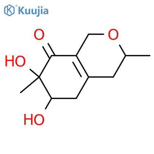 3,4,5,6,7,8-Hexahydro-6,7-dihydroxy-3,7-dimethyl-1H-2-benzopyran-8-one; (3ξ,6R,7R)-form structure