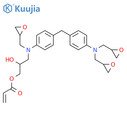 2-Propenoic acid, 3-[[4-[[4-[bis(2-oxiranylmethyl)amino]phenyl]methyl]phenyl](2-oxiranylmethyl)amino]-2-hydroxypropyl ester structure