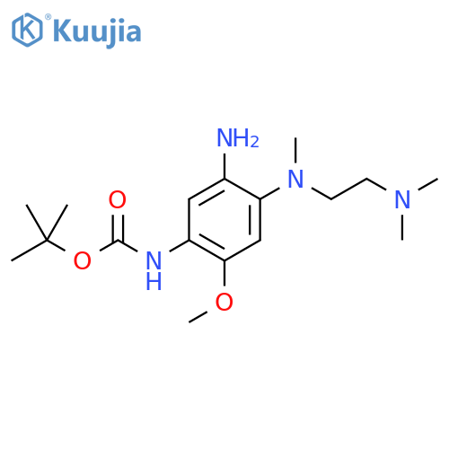 tert-butyl(5-amino-4-((2-(dimethylamino)ethyl)(methyl)amino)-2-methoxyphenyl)carbamate structure