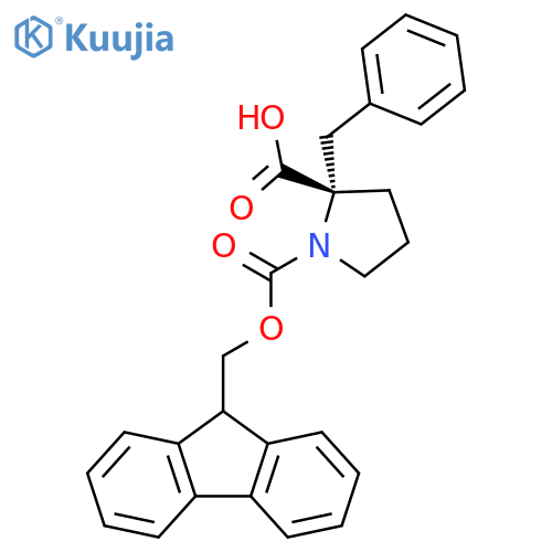 (S)-1-Fmoc-2-benzylpyrrolidine-2-carboxylic acid structure