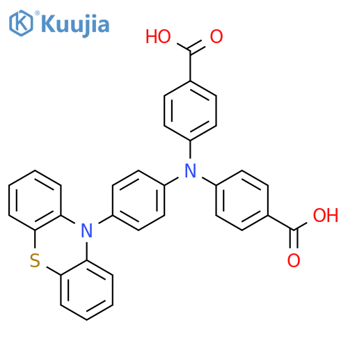 Benzoic acid, 4,4'-[[4-(10H-phenothiazin-10-yl)phenyl]imino]bis- structure
