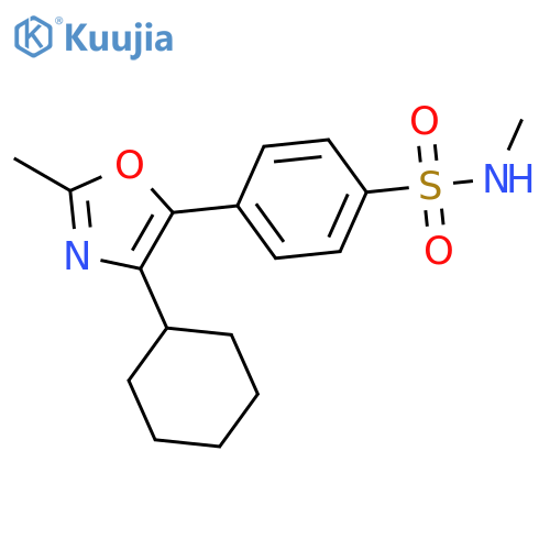 BENZENESULFONAMIDE, 4-(4-CYCLOHEXYL-2-METHYL-5-OXAZOLYL)-N-METHYL- structure