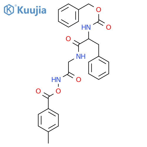 Glycinamide,N-[(phenylmethoxy)carbonyl]-L-phenylalanyl-N-[(4-methylbenzoyl)oxy]- structure