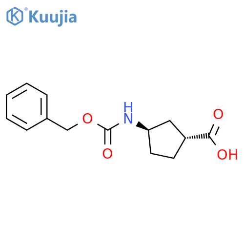 Cyclopentanecarboxylic acid, 3-[[(phenylmethoxy)carbonyl]amino]-, (1R-trans)- (9CI) structure