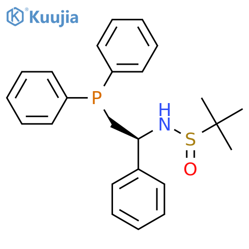 N-[(S)-1-Phenyl-2-(diphenylphosphino)ethyl]-2-methylpropane-2-sulfinamide structure