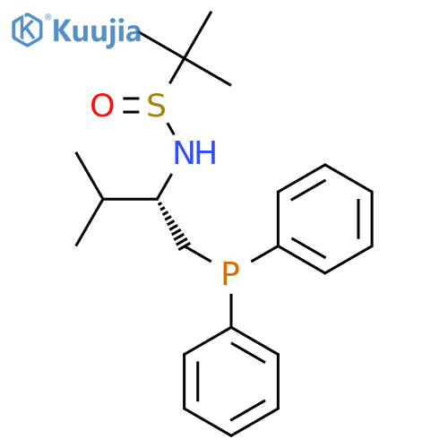 N-[(S)-1-Isopropyl-2-(diphenylphosphino)ethyl]-2-methylpropane-2-sulfinamide structure