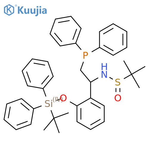 (R)-N-[(R)-1-[2-[(tert-Butyldiphenylsilyl)oxy]phenyl]-2-(diphenylphosphino)ethyl]-2-methylpropane-2-sulfinamide structure