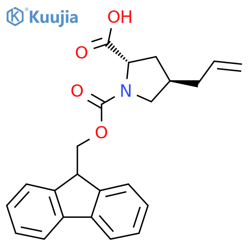 (2S,4R)-1-(((9H-Fluoren-9-yl)methoxy)carbonyl)-4-allylpyrrolidine-2-carboxylic acid structure