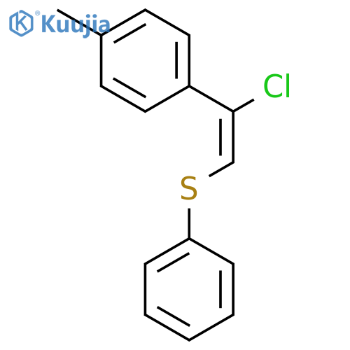 Benzene, 1-[(1E)-1-chloro-2-(phenylthio)ethenyl]-4-methyl- structure