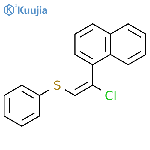 Naphthalene, 1-[(1Z)-1-chloro-2-(phenylthio)ethenyl]- structure