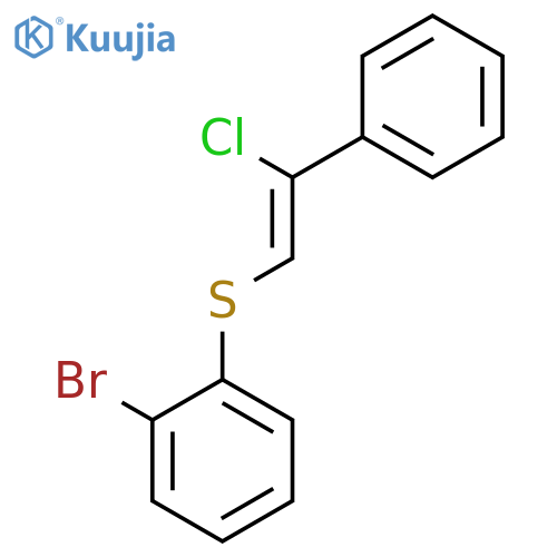 Benzene, 1-bromo-2-[[(1E)-2-chloro-2-phenylethenyl]thio]- structure