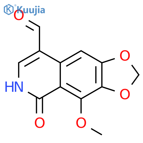 1,3-Dioxolo[4,5-g]isoquinoline-8-carboxaldehyde, 5,6-dihydro-4-methoxy-5-oxo- structure