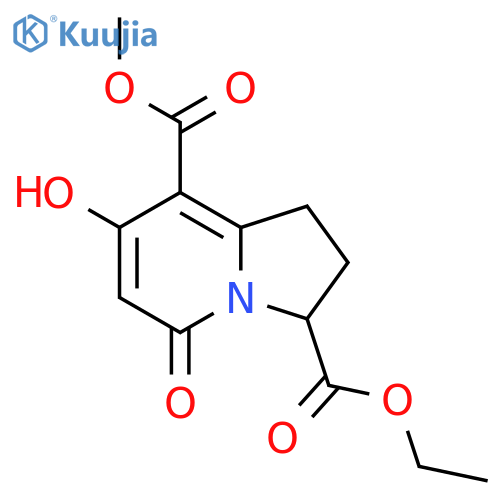 3-Ethyl 8-methyl 7-hydroxy-5-oxo-1,2,3,5-tetrahydroindolizine-3,8-dicarboxylate structure