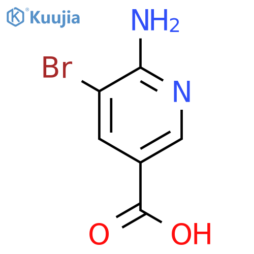 6-amino-5-bromopyridine-3-carboxylic acid structure
